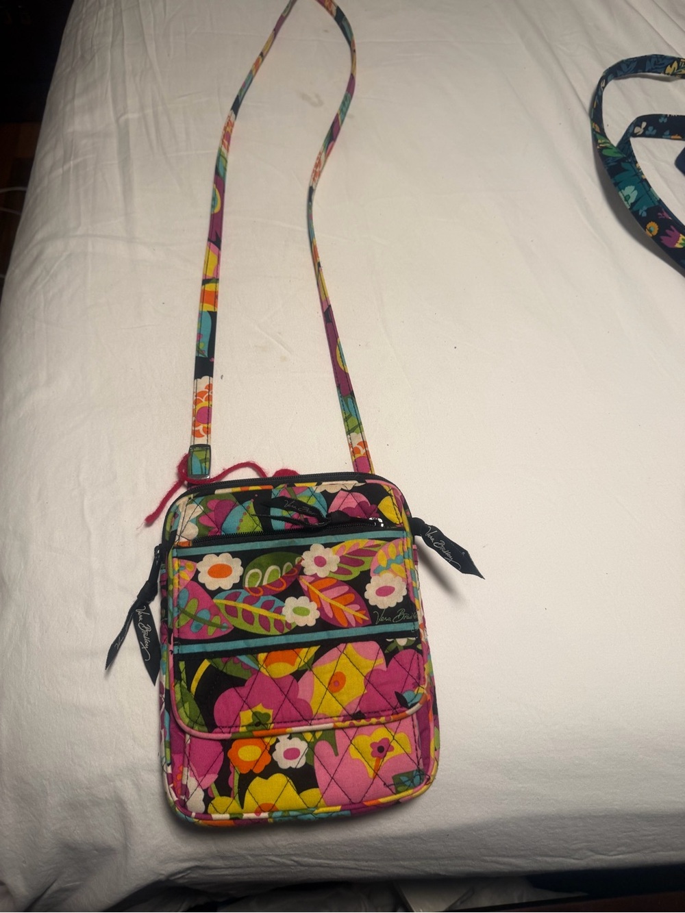 Vera Bradley Quilted Floral Crossbody in Pink Multi
